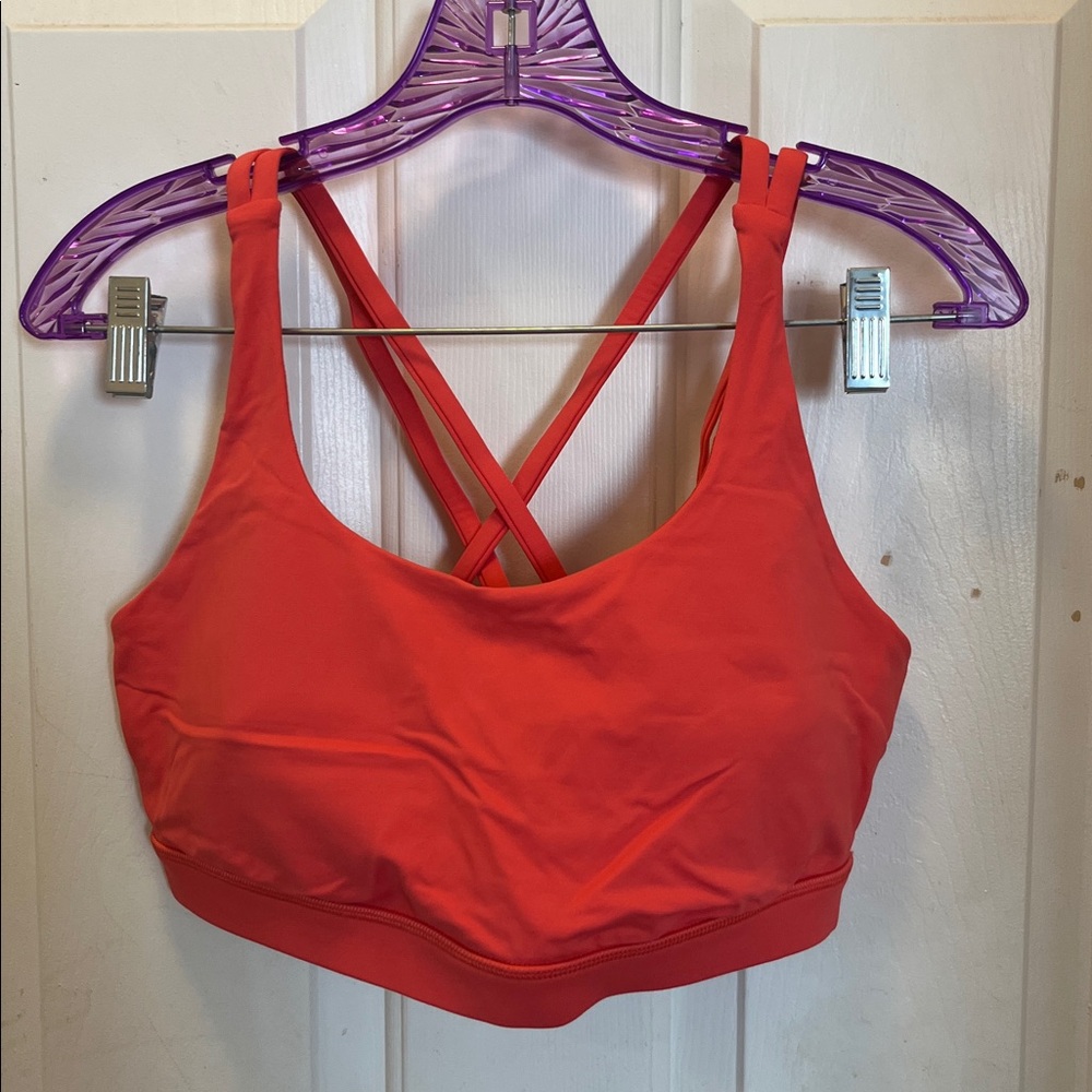 🍋 LIKE NEW Lululemon Energy Bra - Poppy Coral (?) - Sz 12